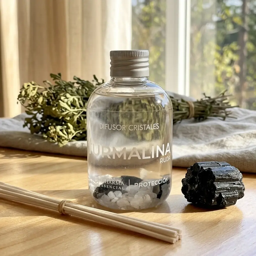 Difusor con Cristales - Turmalina & Ruda (150ml)