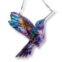 Colgante Plano de Acrílico - Colibri Geométrico  (20x20cm)