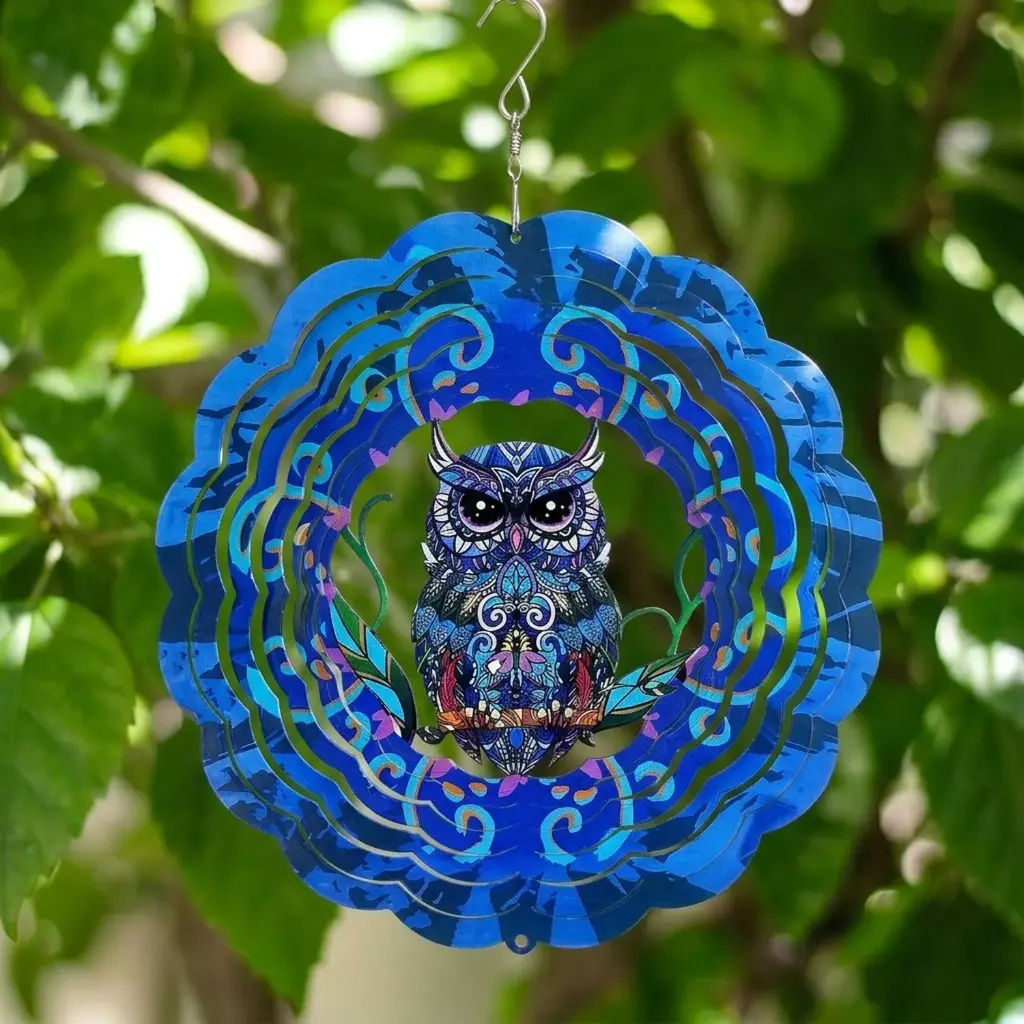 Windspinner Pintado 30cm - Buho Azul Profundo (Liquidacion)
