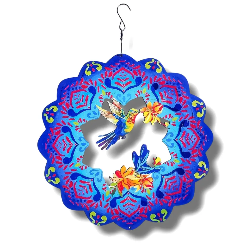 Windspinner Pintado 30cm - Colibri y mariposas (Nuevo)