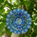 Windspinner Pintado 30cm - Mandala plumas pavo real (Liquidación)