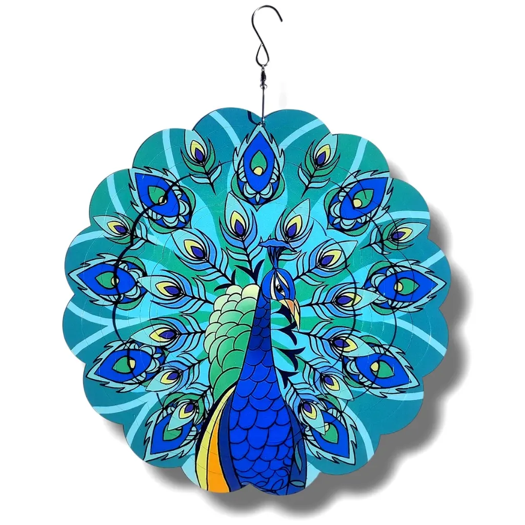 Windspinner Pintado 30cm - Pavo real (Nuevo)
