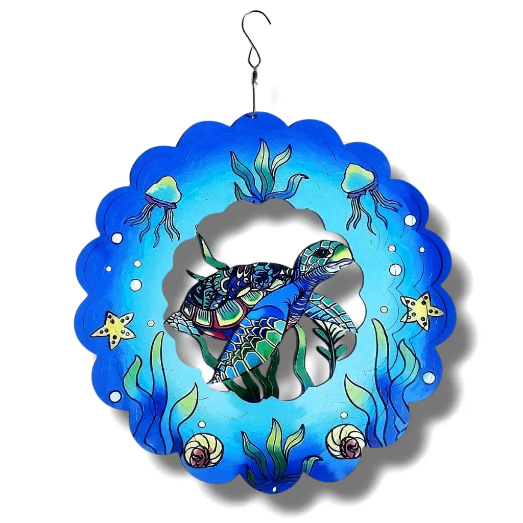 Windspinner Pintado 30cm - Tortuga nadando (Nuevo)