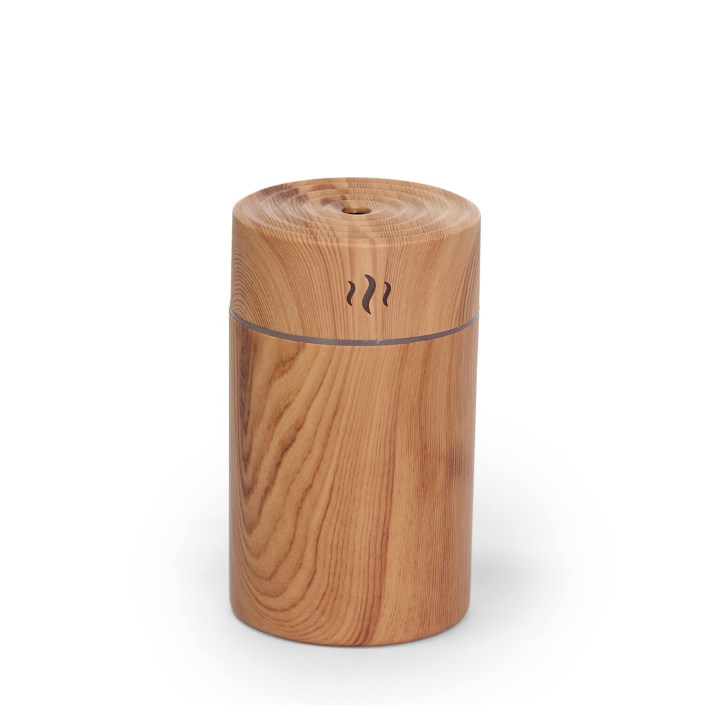 PROMO X10 - Humidificador USB cilíndrico color madera (Ideal para autos)