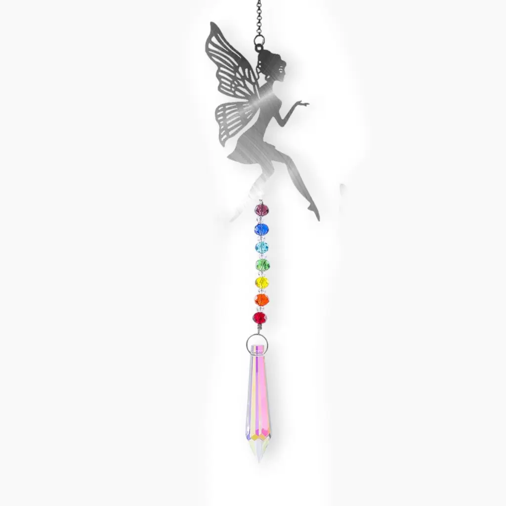 Colgante Atrapasol de Acero Inox. - Hada (35x5cm)