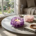 Portavela de Cristales en Bruto (sin vela)