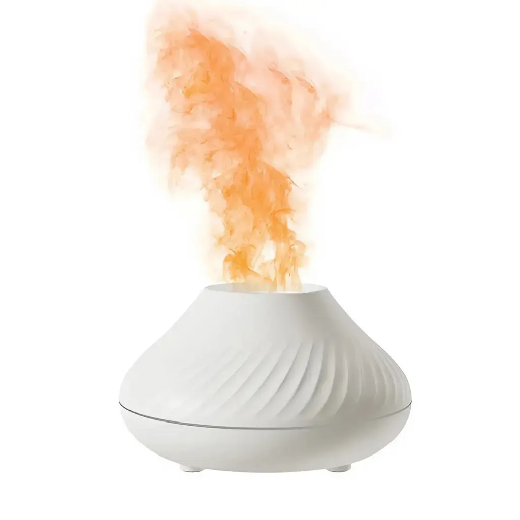 Humidificador USB Fogata REDONDO (Blanco) (Sin filtro - Apto Aceite)