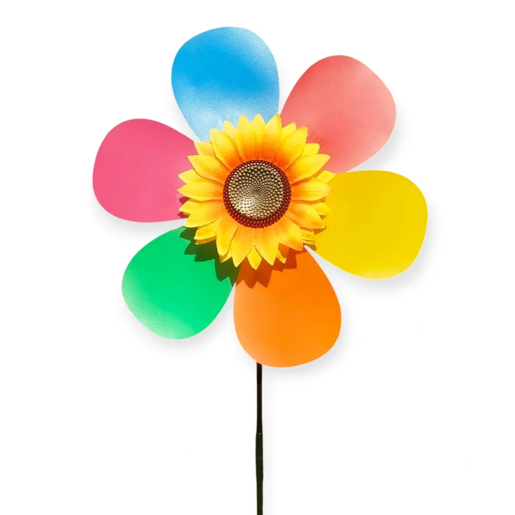 Tutor WindSpinner Plástico - Girasol Colorida (33cm)