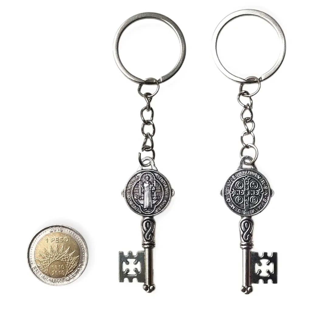 PROMO X10 - Llavero Llave de Protección San Benito (11x3cm)