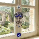 Colgante - Árbol de la vida con Ojo Turco Grande (23x7cm)