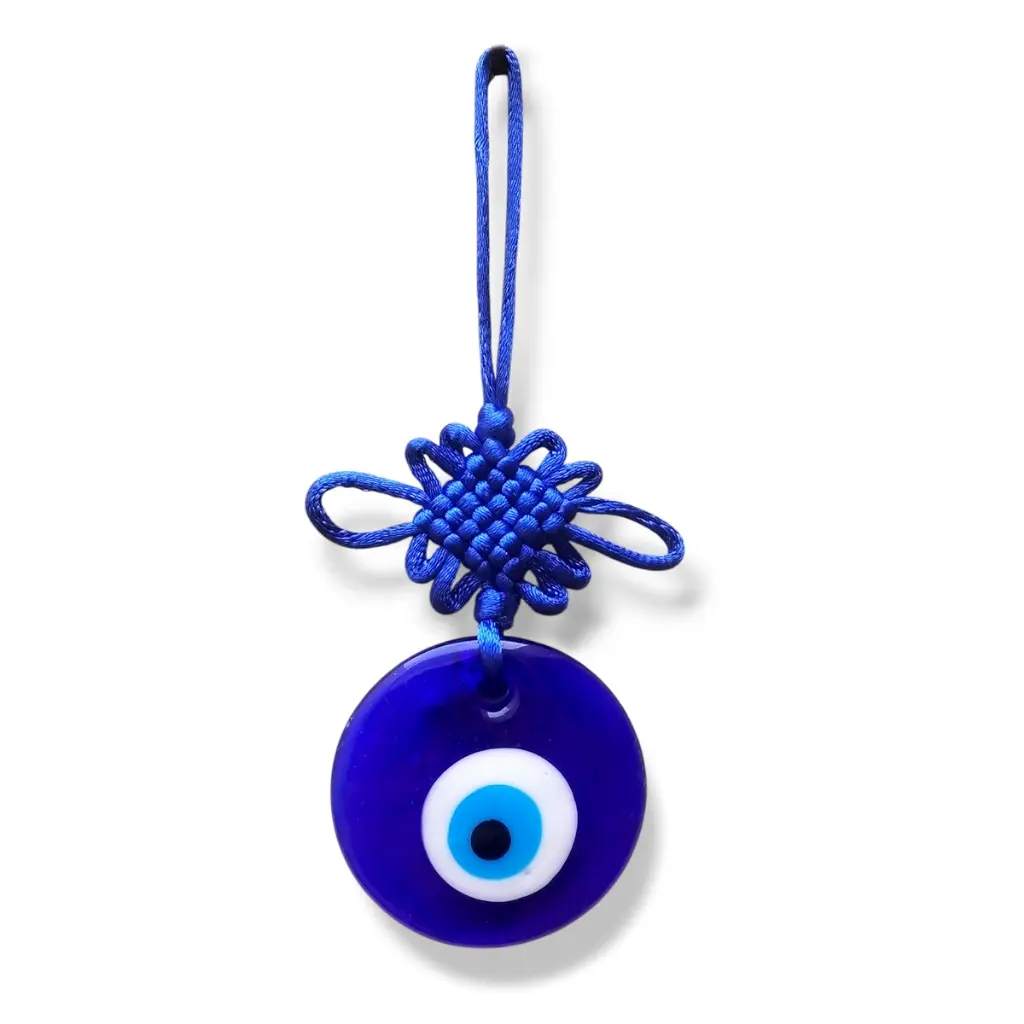 Colgante - Ojo turco con Nudo Infinito (13x5cm)