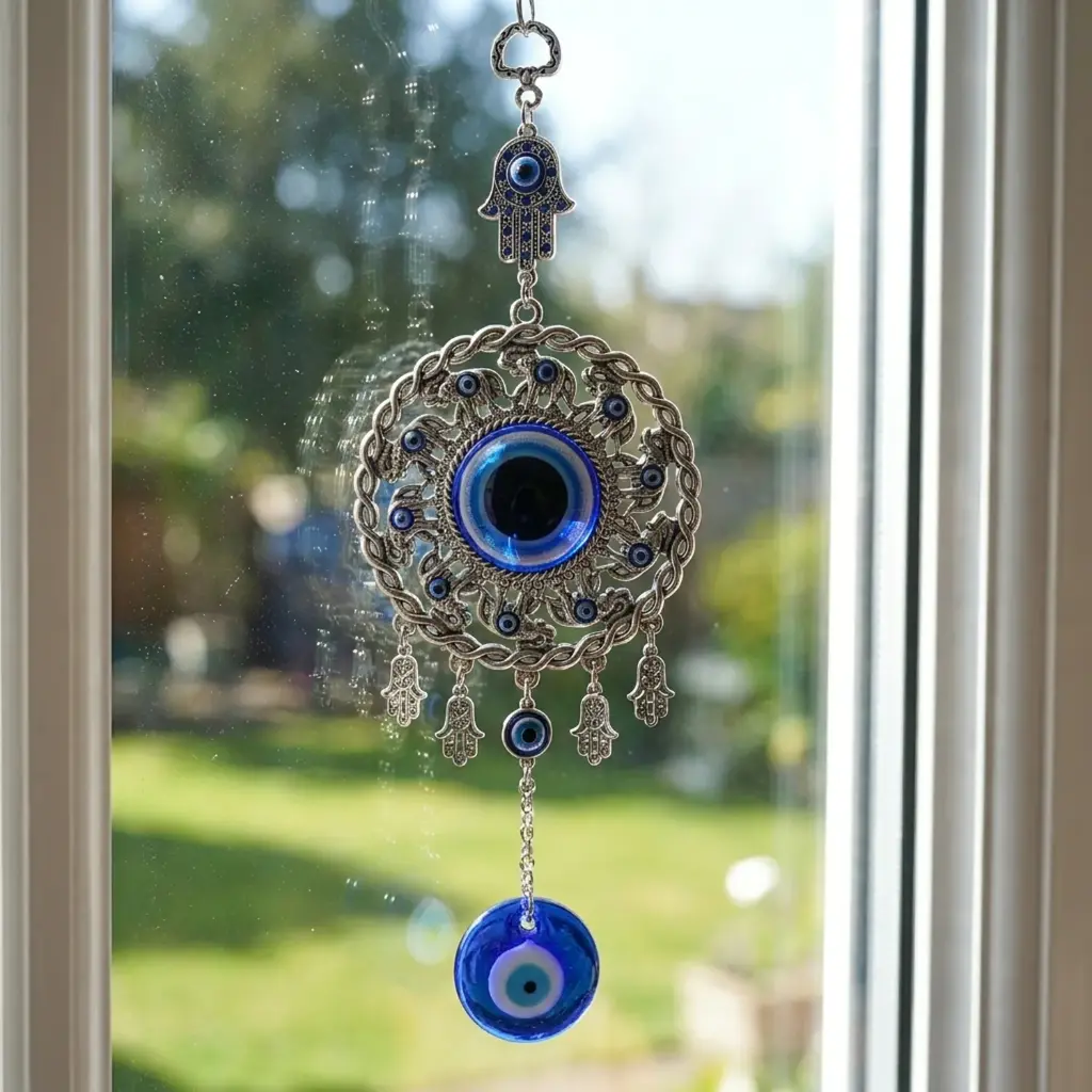 PROMOX12 - Colgante - Mandala Ojo turco Grande (26x10cm)