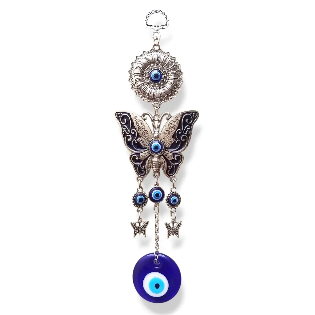 PROMOX12 - Colgante - Mariposa Grande con Ojo turco (22x7cm)