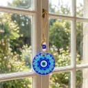 Colgante - Ojo turco con soga GRANDE (20x8cm)