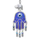 Colgante - Mano Fátima Mediana con elefante (16x6cm)