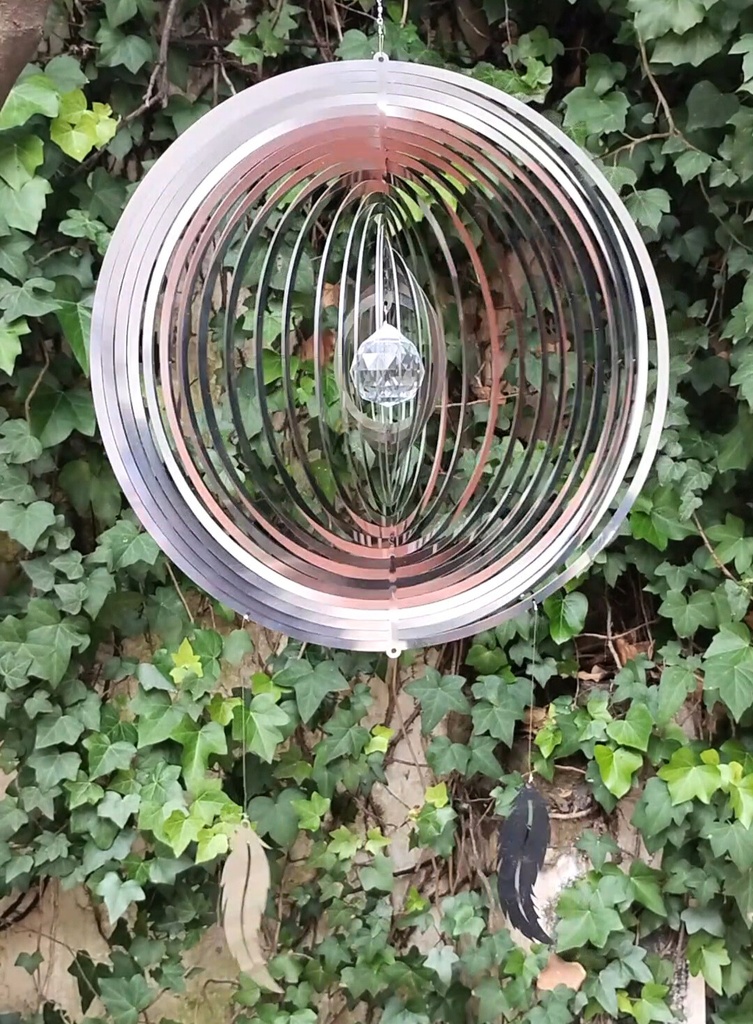 LIQUIDACIÓN 2DA -WindSpinner Premium 33cm - Esfera del Cielo (Acero Inox.)