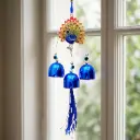 Colgante - Pavo Real con campanitas (29x8cm)