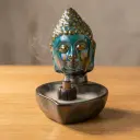 Cascada de humo Cerámica Cabeza Buda (10x7cm)