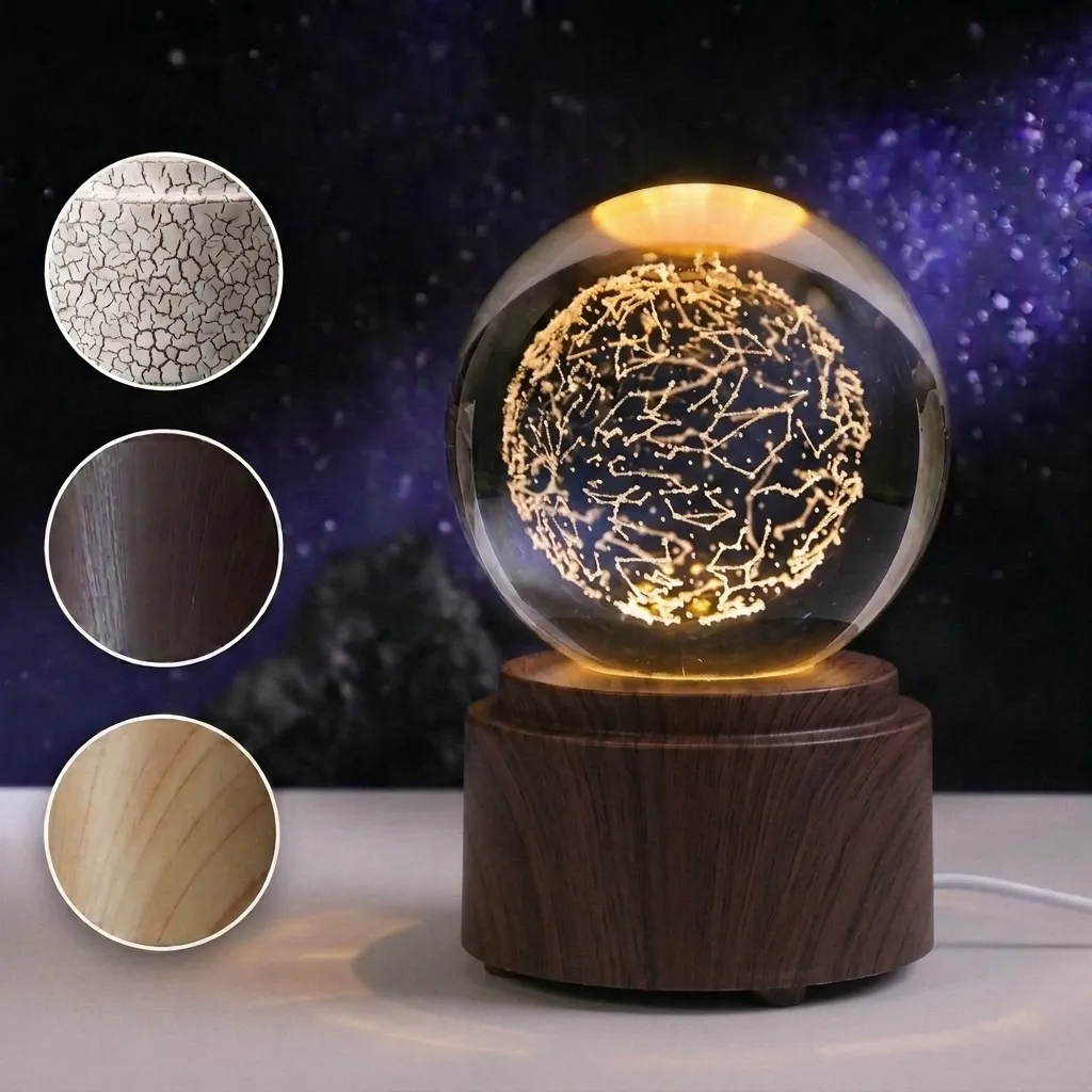 Lamp. Esfera de Vidrio GIRATORIA - Constelaciones (6cm)