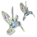 PROMO X12 - Colibrí Colgante Acrilíco TRANSPARENTE (10x10x7cm)