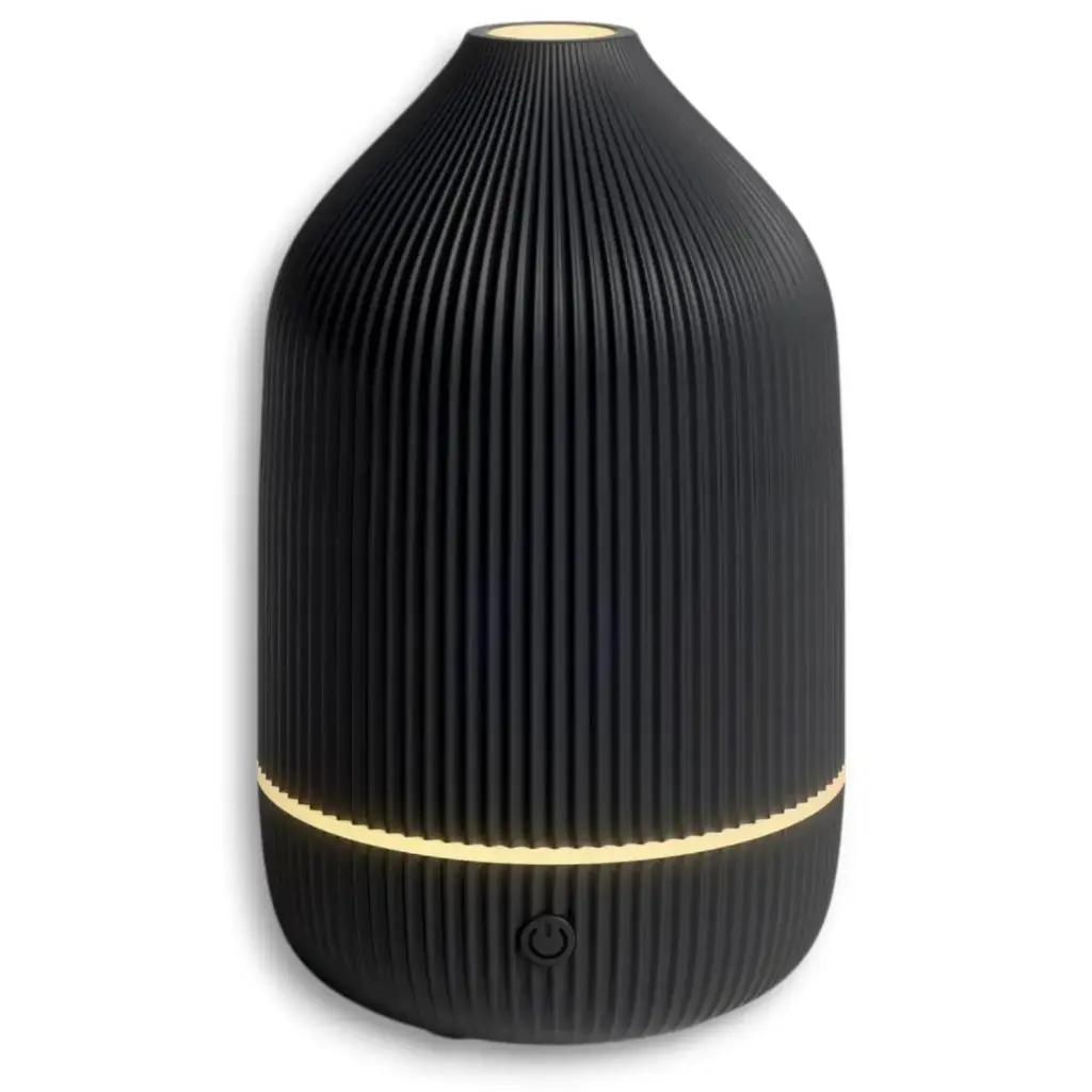 Humidificador USB Lineas Negro 15x8cm 100ml (Sin filtro - apto aceites)