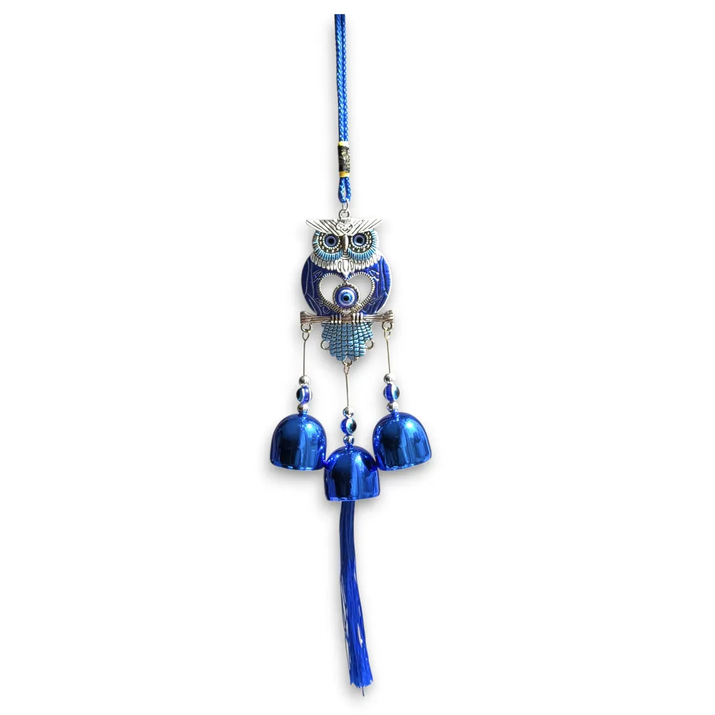 Colgante - Buho con campanitas (13x8)