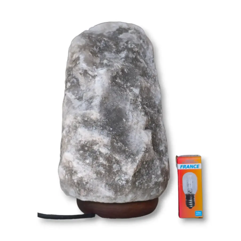Lámpara de Sal Roca Grande (De 1 a 2kg) - Gris
