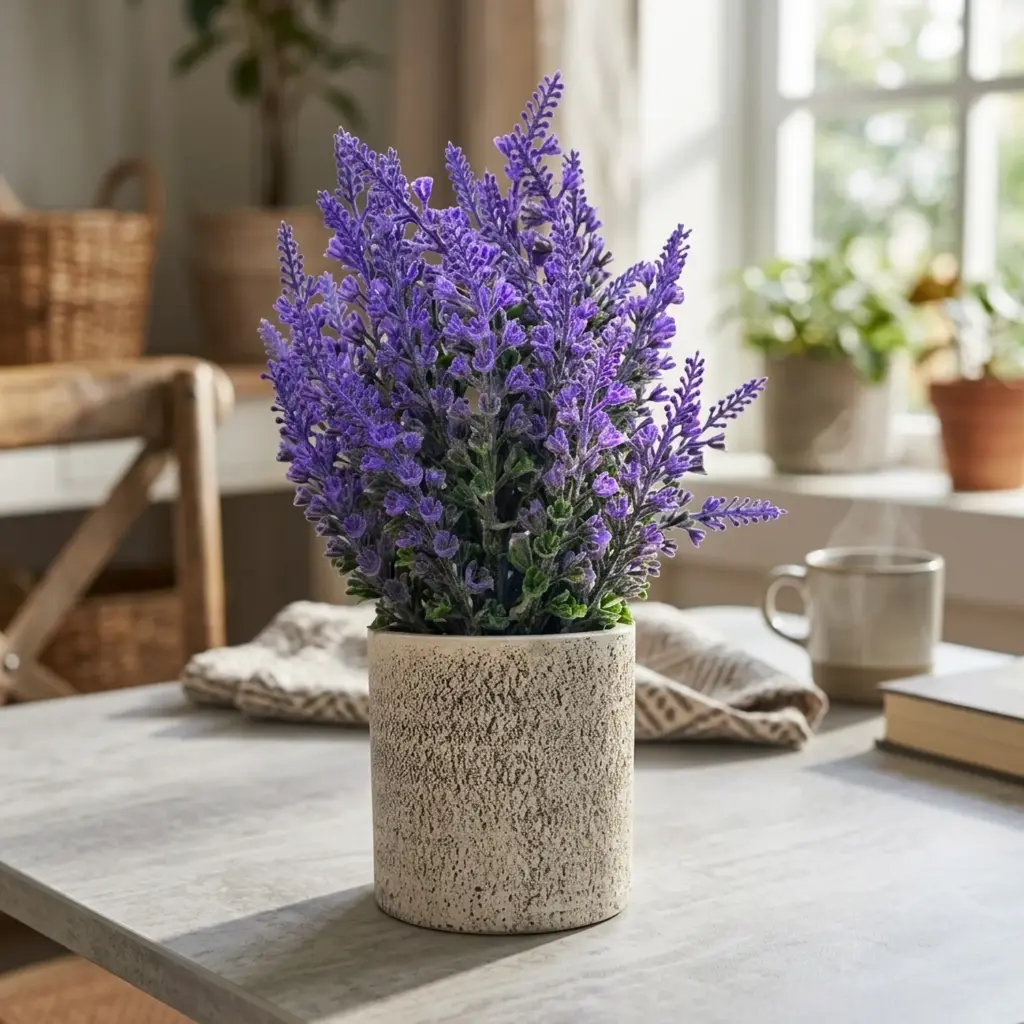 Maceta Flores de Lavanda (24x8cm)
