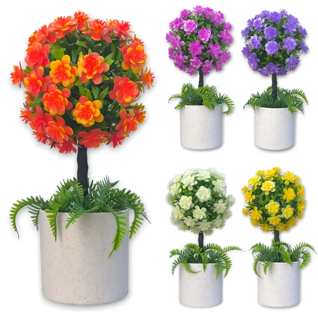 Maceta Arbolito de Flores (26x8Cm)