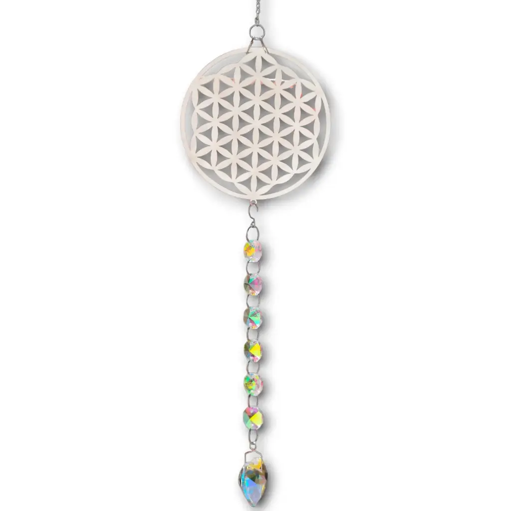 Colgante Atrapasol Tornasol - Flor de la vida (50x10cm)  