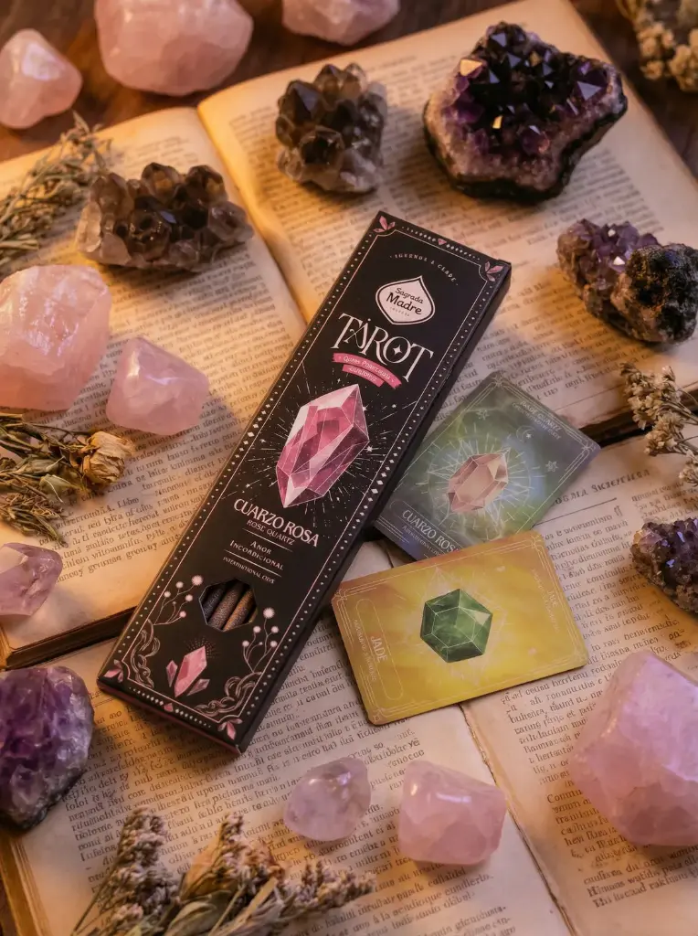 Sahumerio Tarot Gemas Protectoras S.M. - Cuarzo Rosa