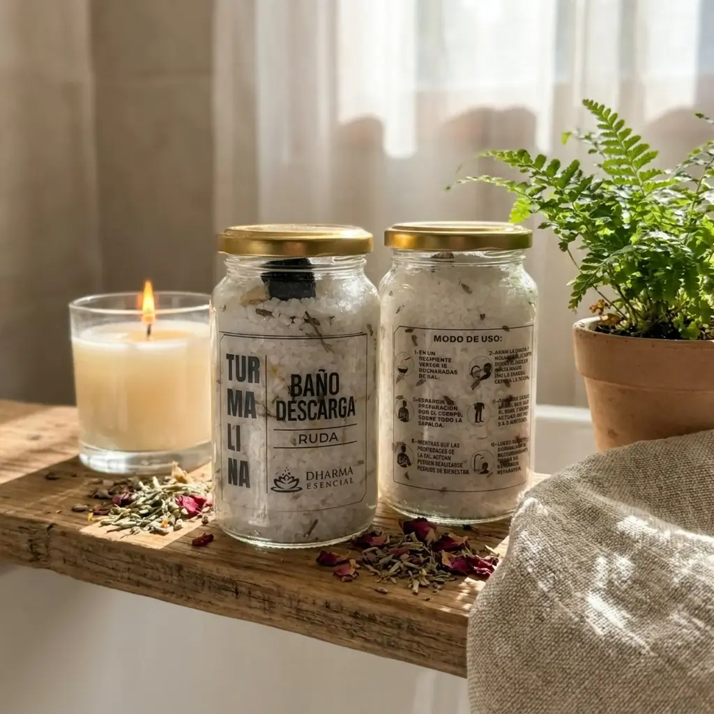 Frasco 360ml - Sales de Baño de Descarga Turmalina Ruda (500g)