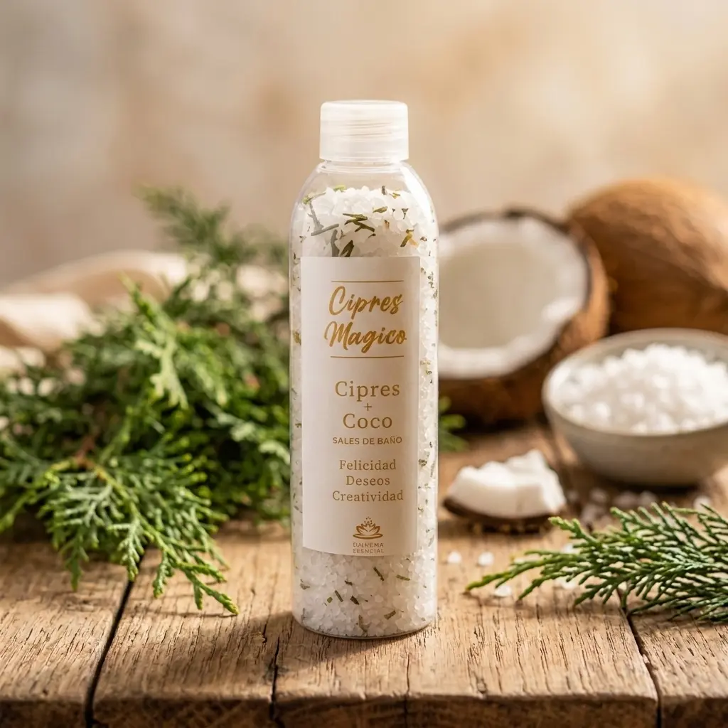 Envase 200ml - Sales de Baño Cipres & Coco