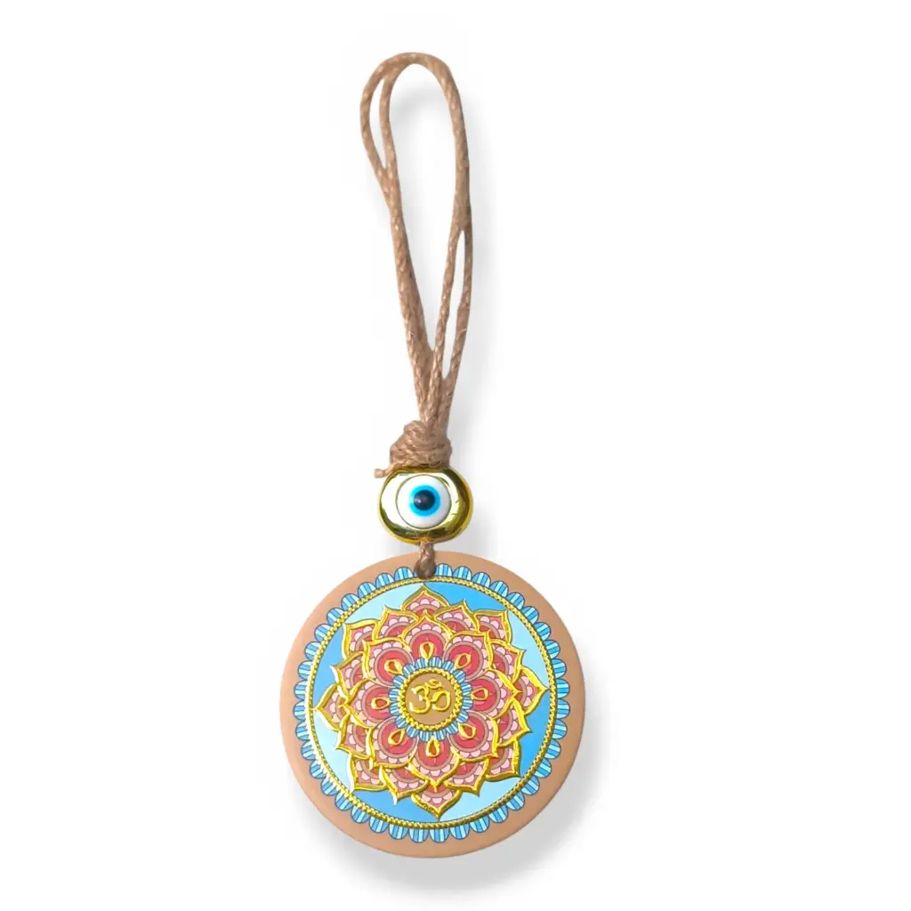 Colgante con soga - Mandala OM (22x8cm)