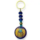 Llavero Circulo mano de Fatima dorada (12x4cm)