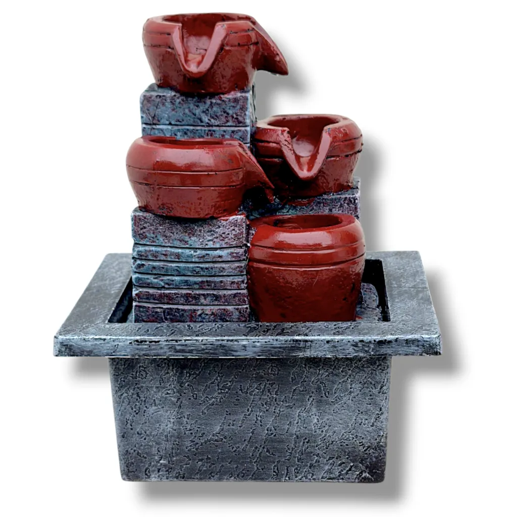 Fuente de Agua - 4 Jarrones de Arcilla (20x15cm)