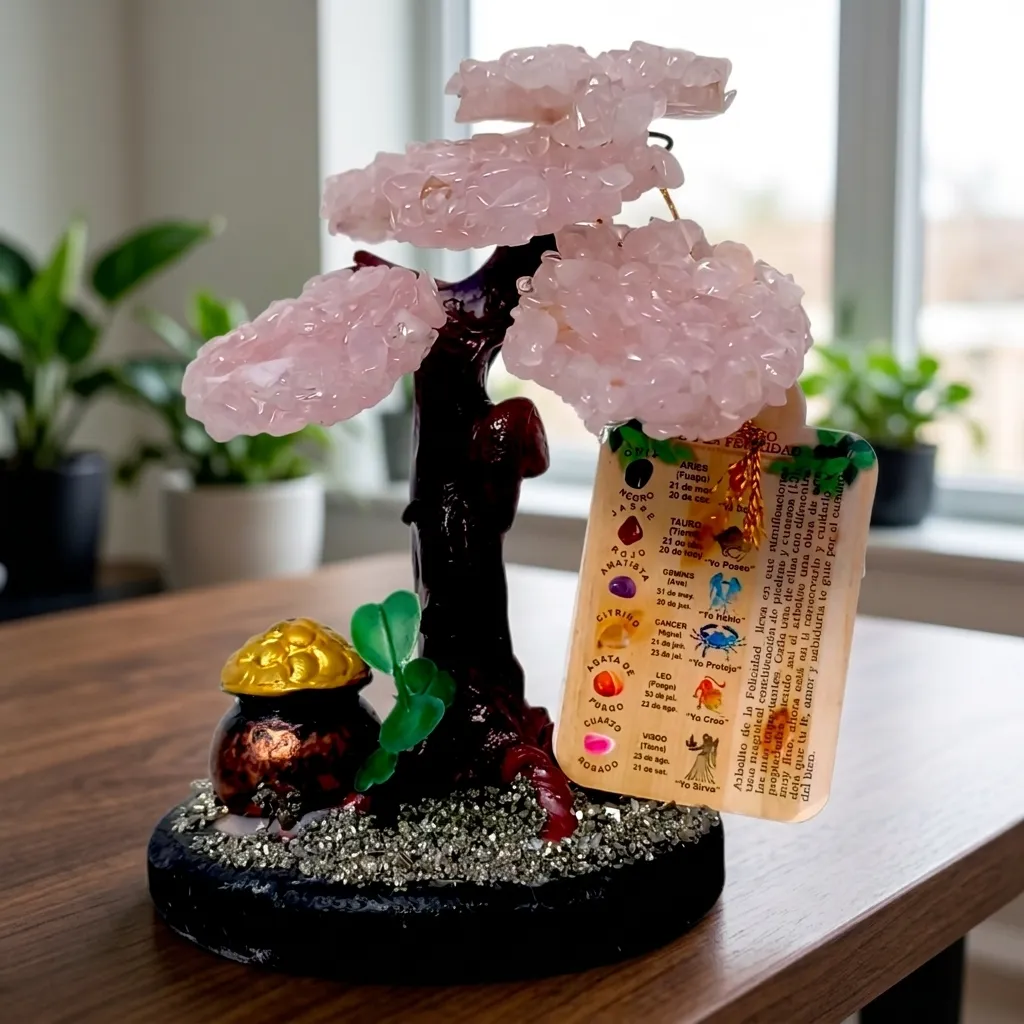 Bonsai de la Felicidad - Cuarzo Rosa (10x8cm)  