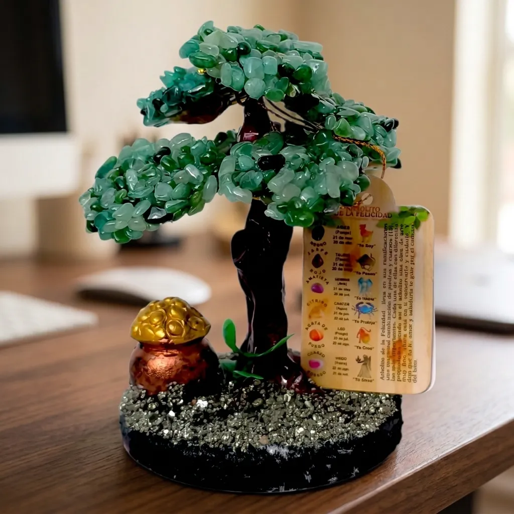 Bonsai de la Felicidad - Cuarzo verde (10x8cm)   