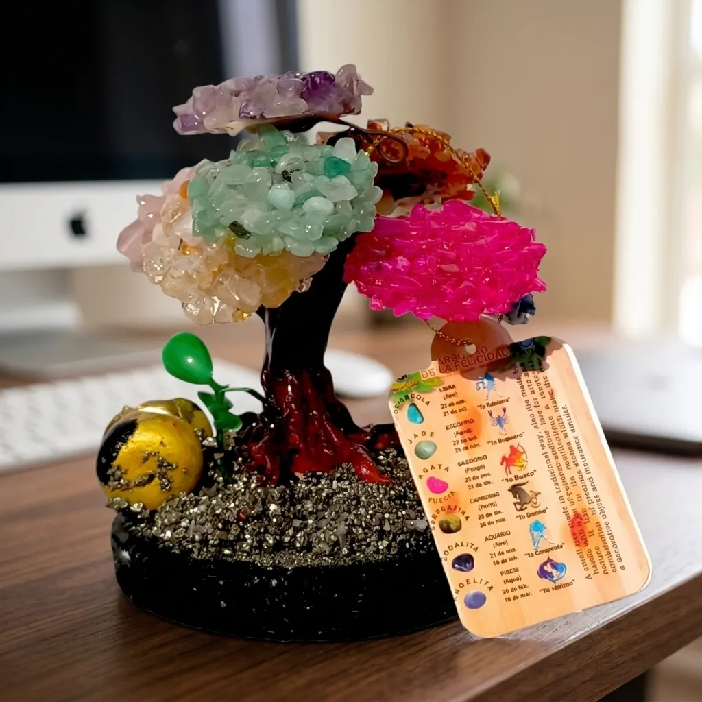 Bonsai de la Felicidad - Cristales mixtos (10x8cm)   
