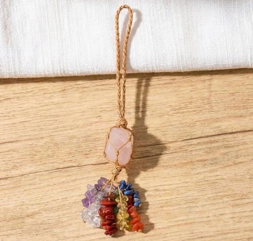 Colgante para Auto - Esfera con piedras naturales