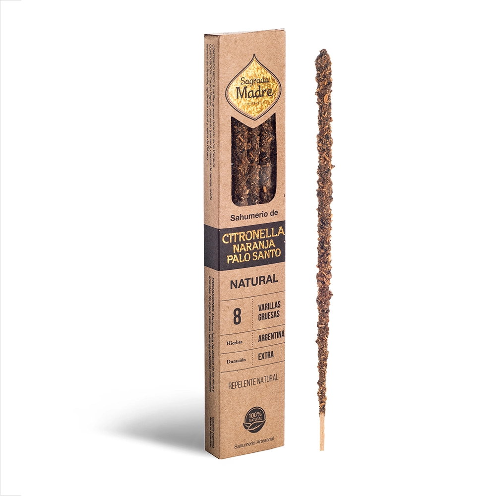 Sahumerios S.M. Natural Citronella, Naranja y Palo Santo