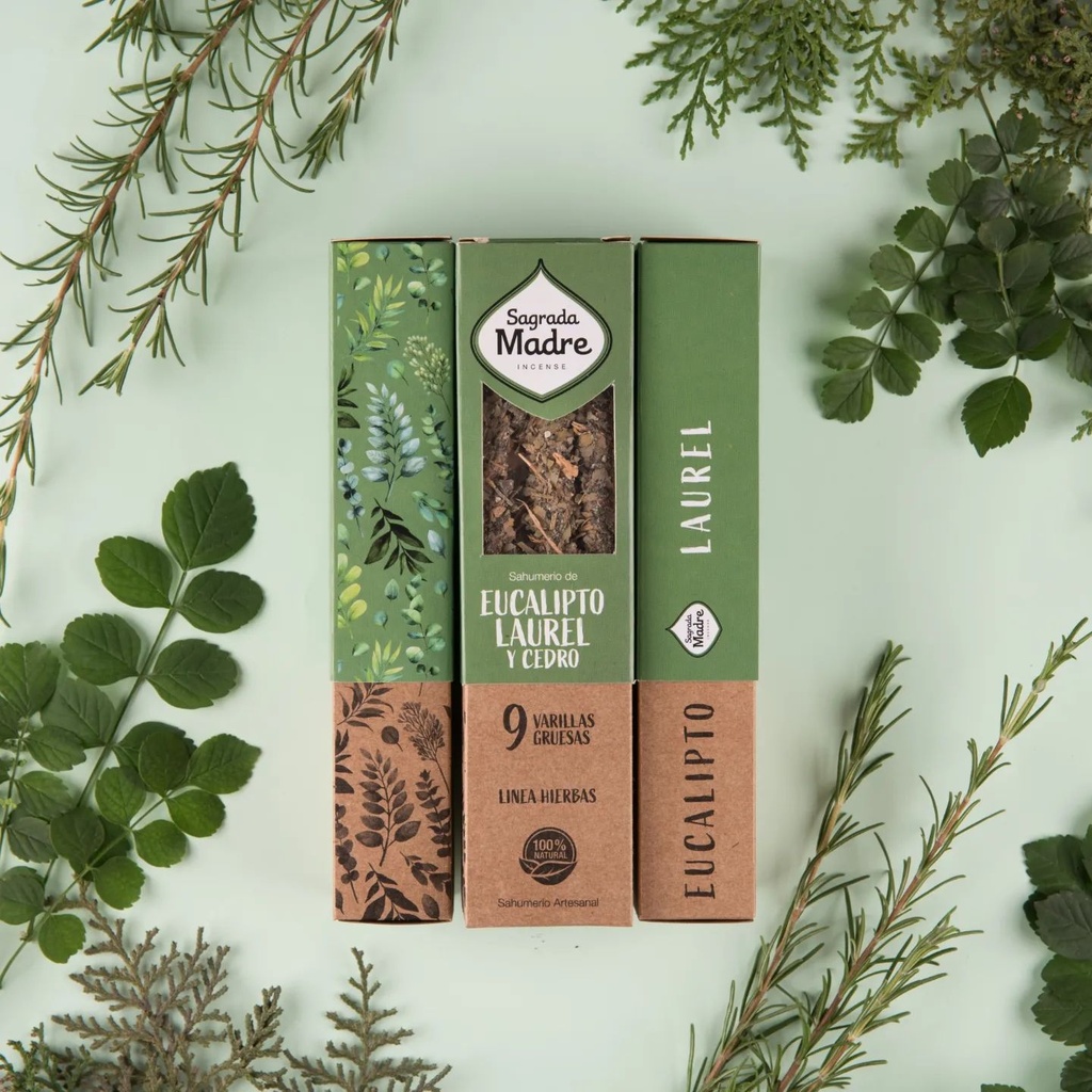 Sahumerios S.M. Premium Eucalipto, Laurel y Cedro