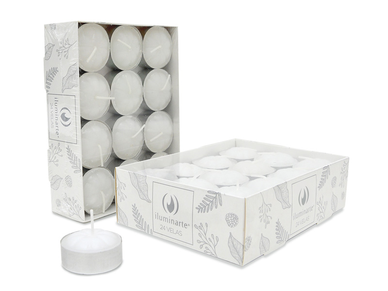 Velas de noche x24 con 24 chapitas