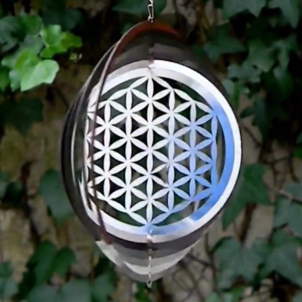 WindSpinner 20cm - Flor de la vida (Acero Inox.)