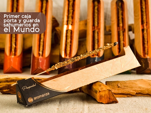 Caja porta guarda sahumerios + 7 Sahumerios Aromanza