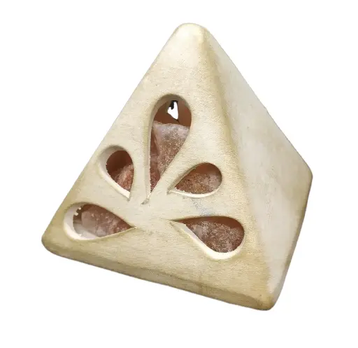 Lámpara de Sal Pirámide de pétalos 12x10cm