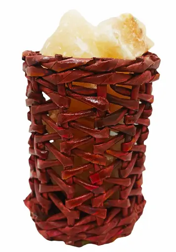 Lámpara de sal N°5 Tejido armónico 14x10cm