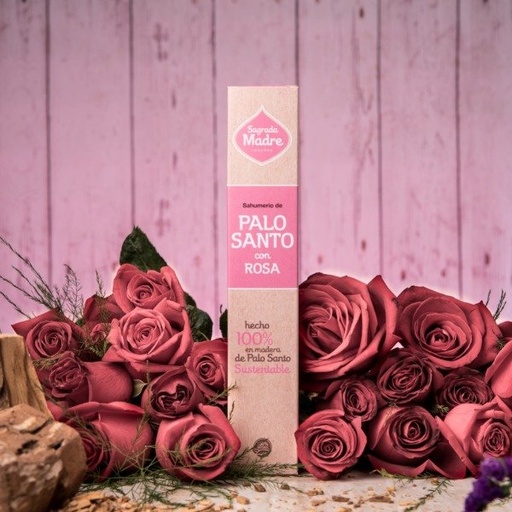 Sahumerio S.M. Palo santo con Rosas
