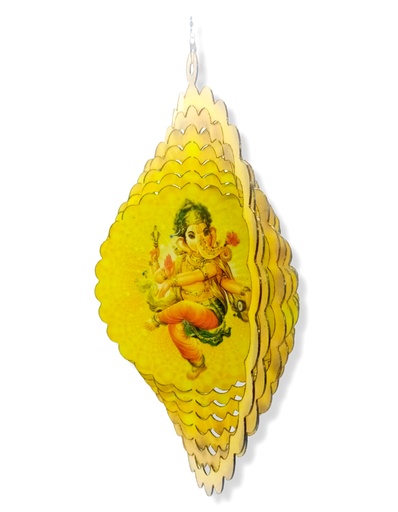 [WINS20-005] LIQUIDACIÓN - WindSpinner 20cm Ganesha AMARILLO (a color)