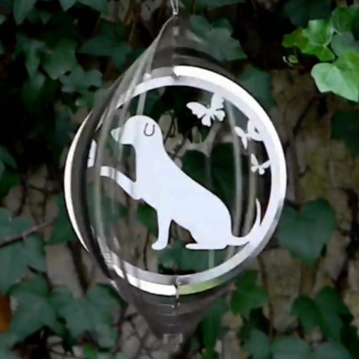 [WINA20-011] WindSpinner 20cm - Perro naturaleza (Acero Inox.)